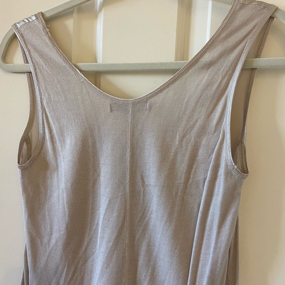 Nanette Lepore Anthropologie Satin Tank Top Size Small Tan Boho Bohemian - Picture 7 of 7